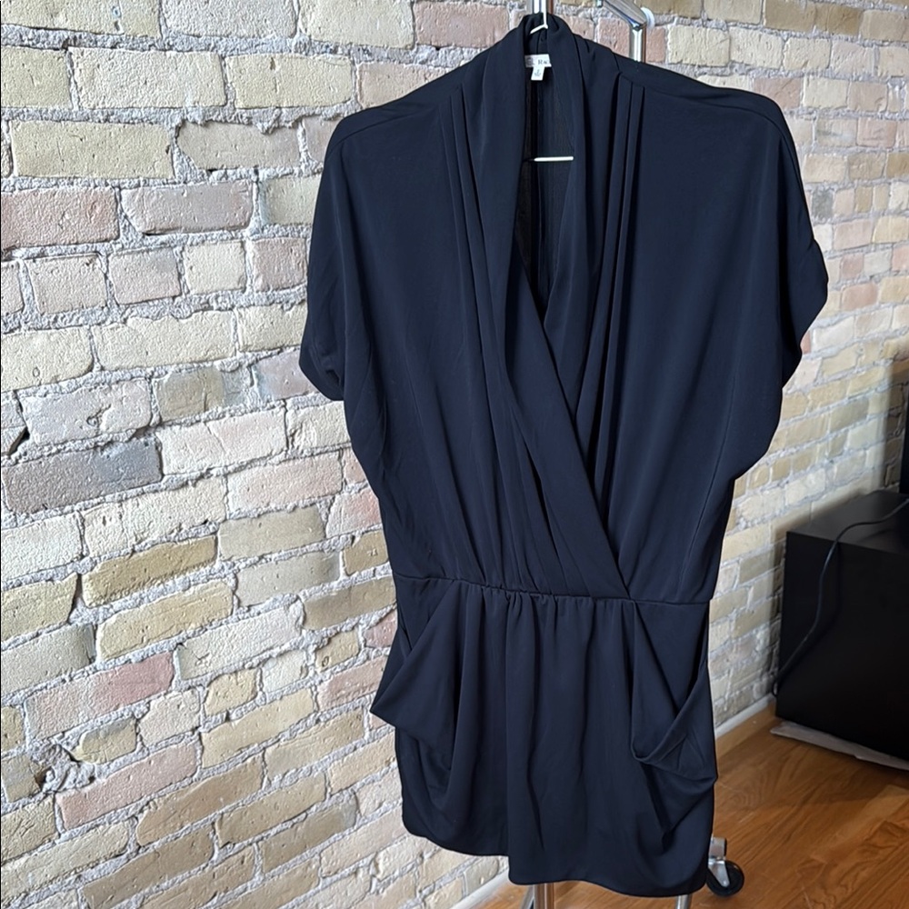 Rachel by Rachel Roy  Black Draped Dress